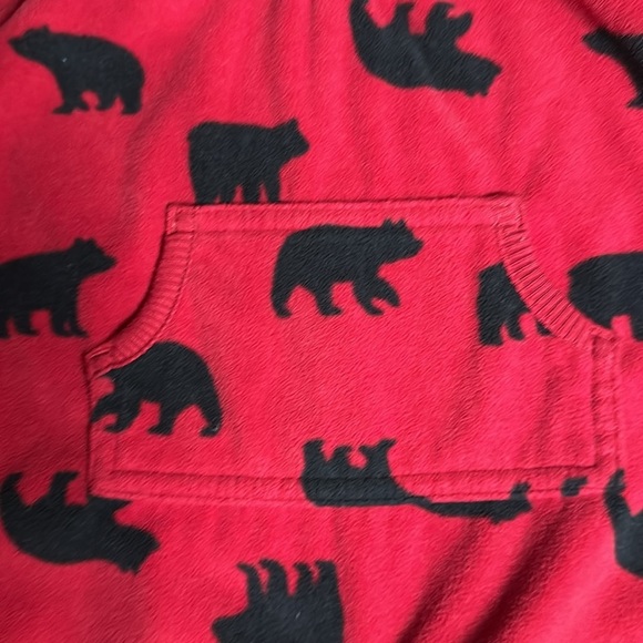 CARTER’S Baby Bear Hooded Fleece Onesie Sleeper, Size 18M, EUC - Picture 4 of 6